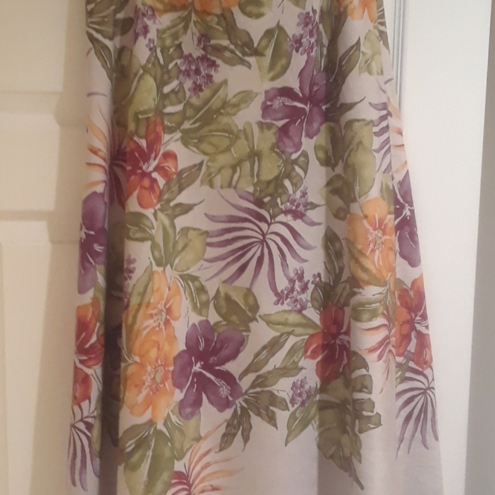 A midi garden skirt